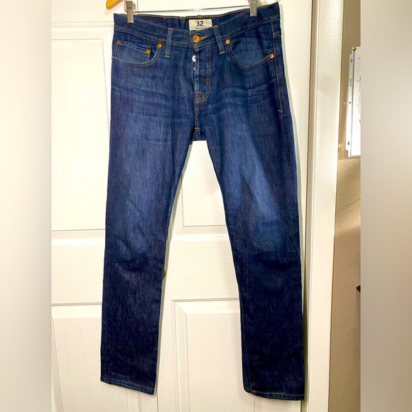 Mens Denim Tellason Stock Jeans Tellason Stock Straight Leg Jeans Blue